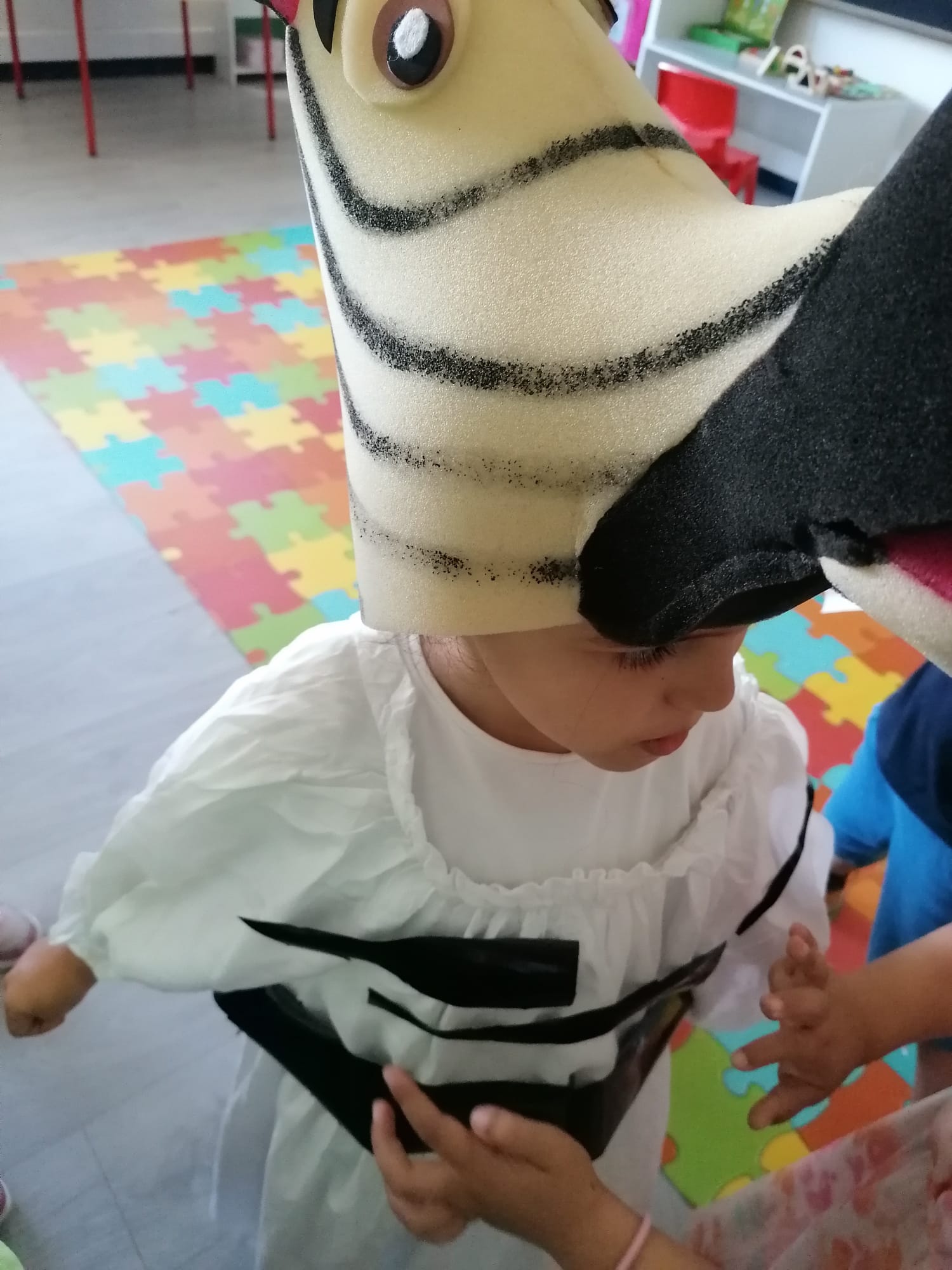 Construção dos fantoches - zebra